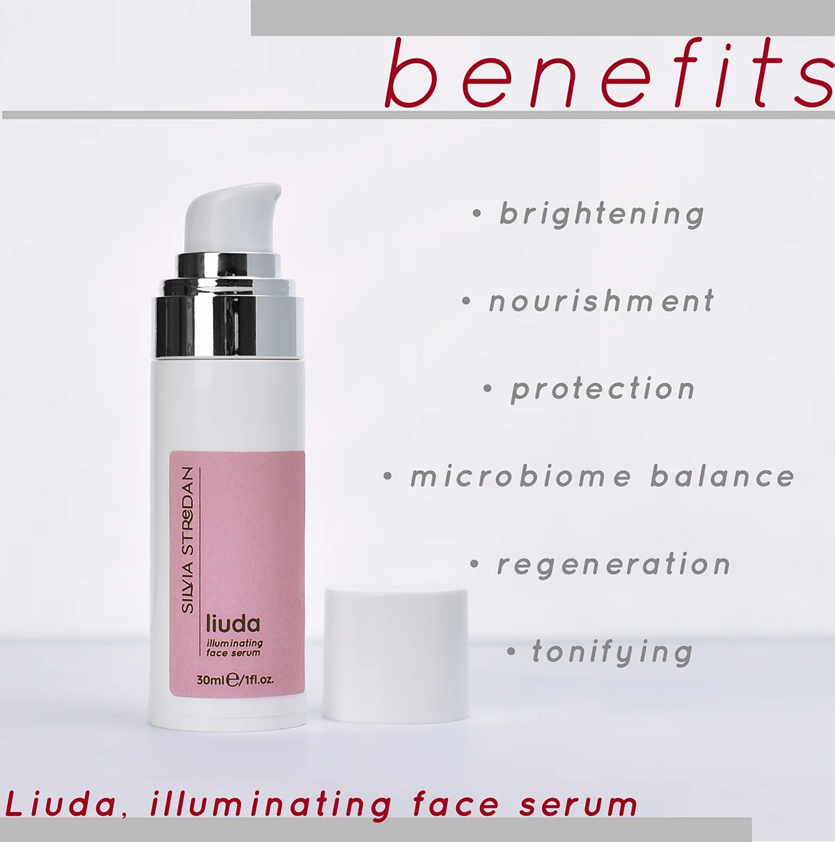 LIUDA, rozjasňujúce krémové sérum, 30ml - exkluzívna beauty-fermentovaná kozmetika, slovenský výrobok