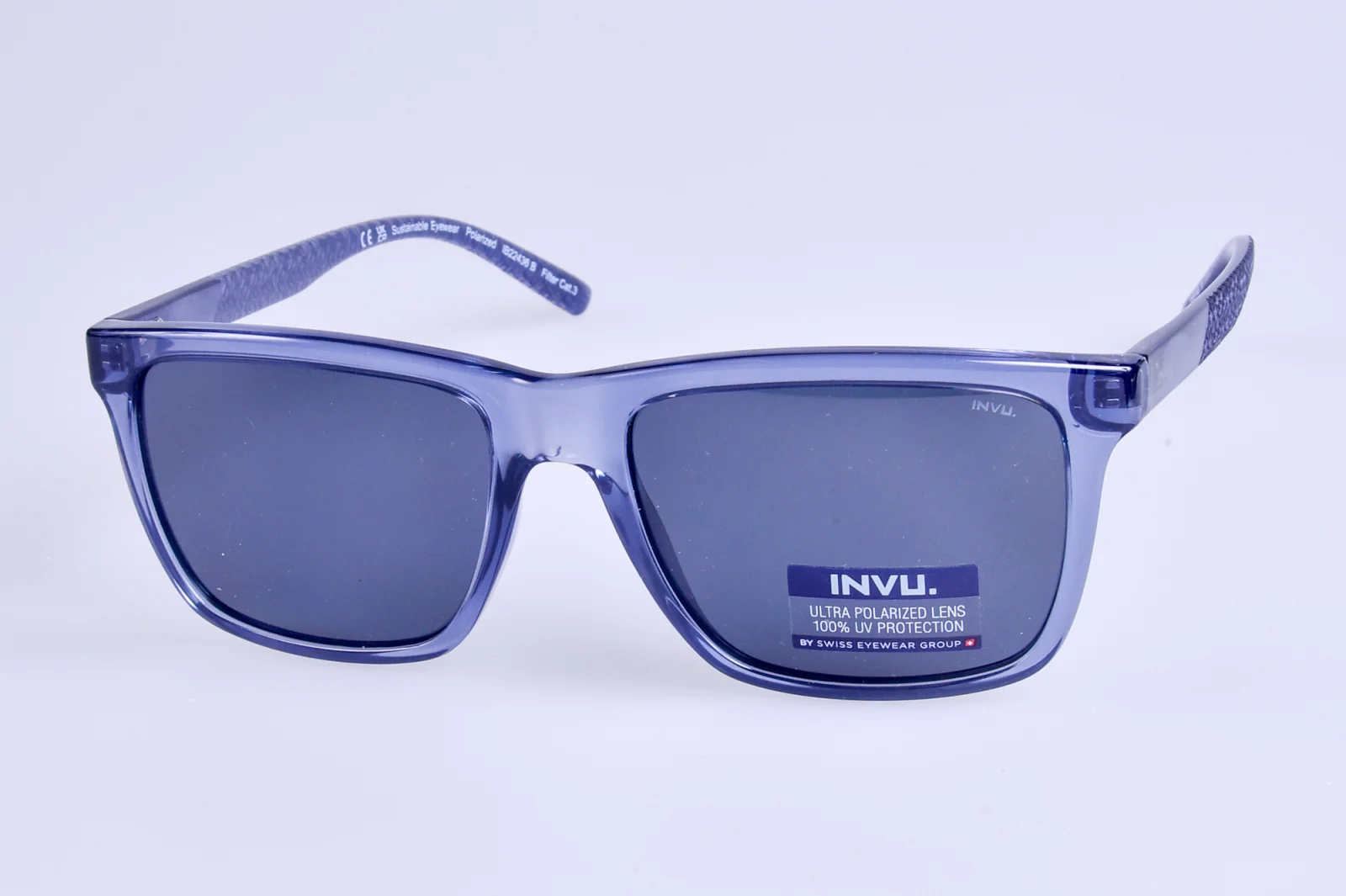 INVU IB22436B okuliare slnečné transparentné sivo modré + puzdro Unisex slnečné okuliare