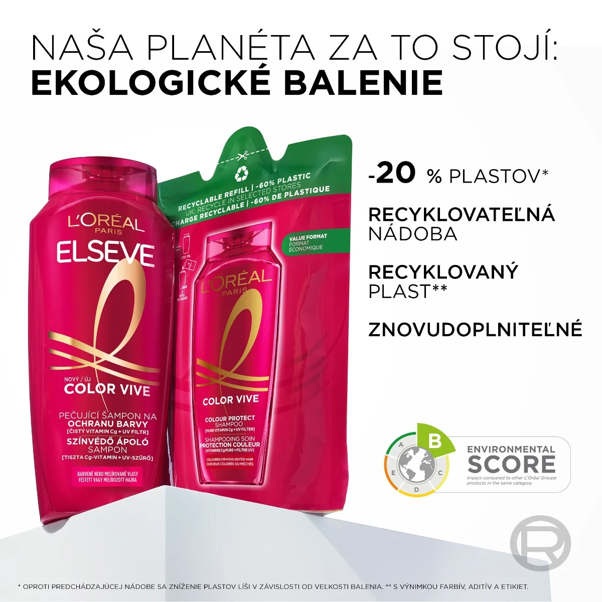 L'Oréal Paris Elseve Color Vive šampón 1×250 ml, šampón na farbené vlasy
