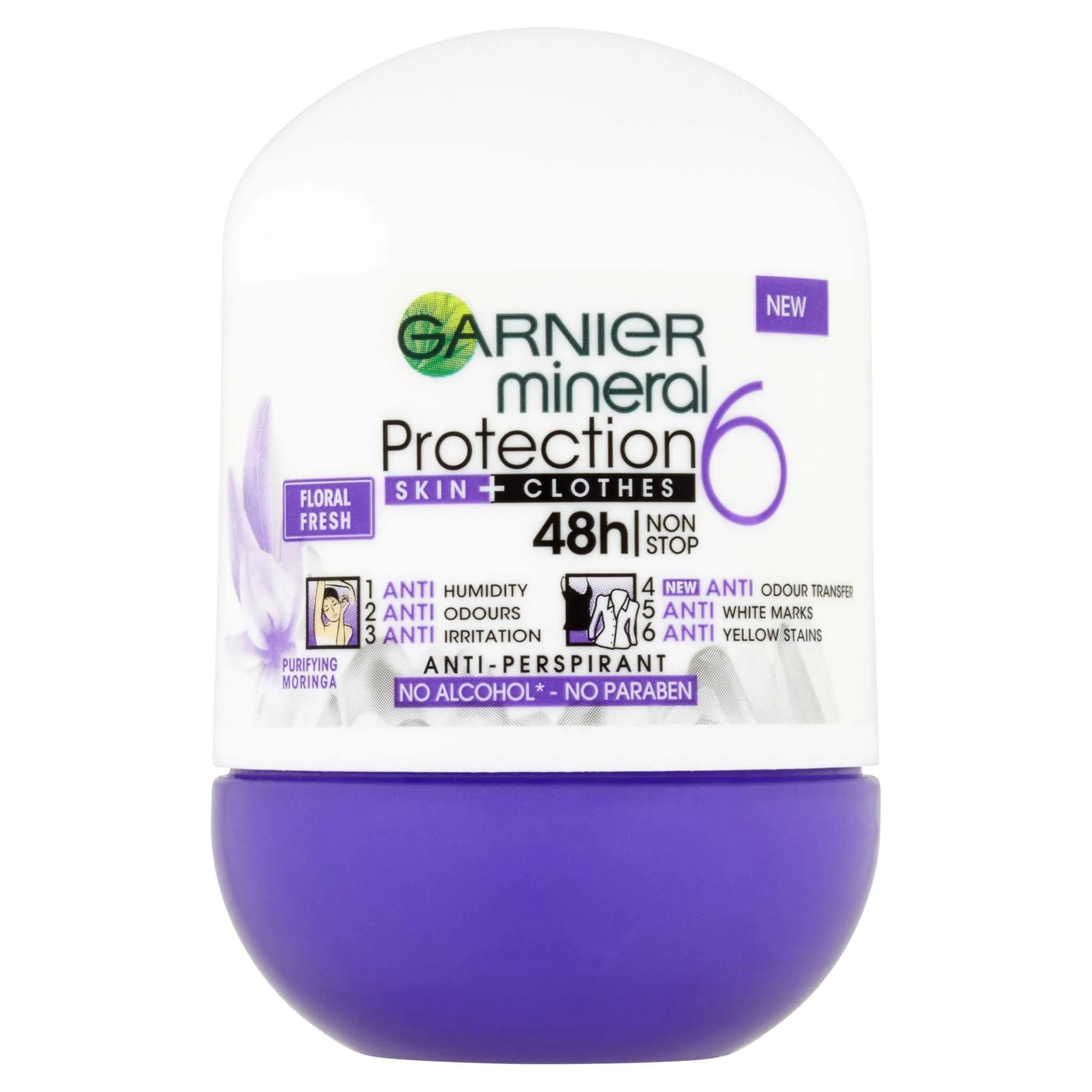 GARNIER DEO PROTECT5 ROLL-ON FRESH 50ML 1×50 ml, guľôčkový antiperspirant