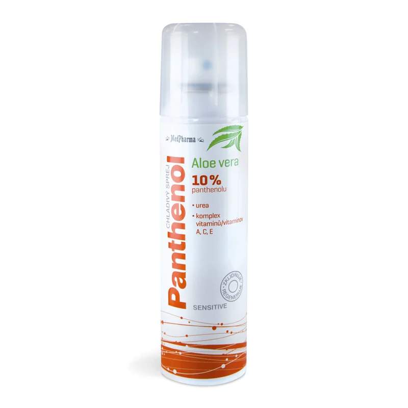 MEDPHARMA PANTHENOL 10% SPRAY CHLADIVY SENSITIVE 1×150 ml, sensitive s aloe vera