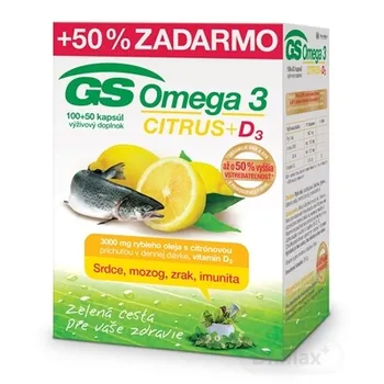 GS Omega 3 CITRUS + D3 1×150 cps, výživový doplnok