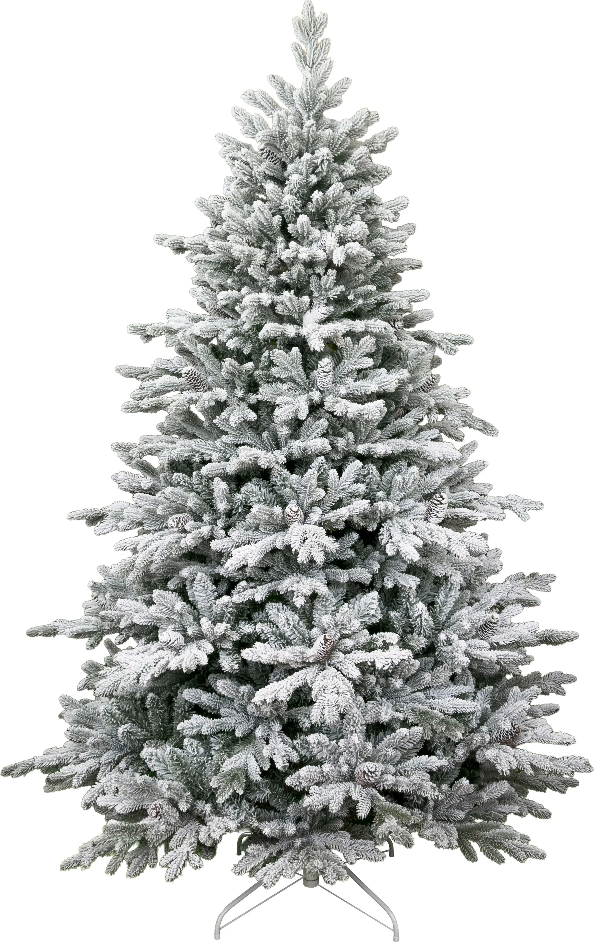 MagicHome vianočný stromček Frosty, 1 ks Zasnežený, 3D+2D, extra hustý, 210 cm