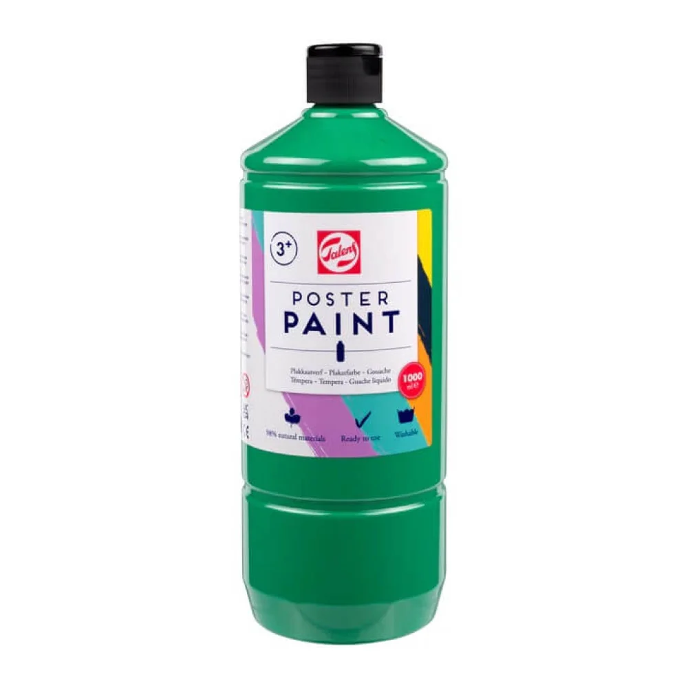 Plagátová farba školská 100ml tmavo zelená 600-Talens