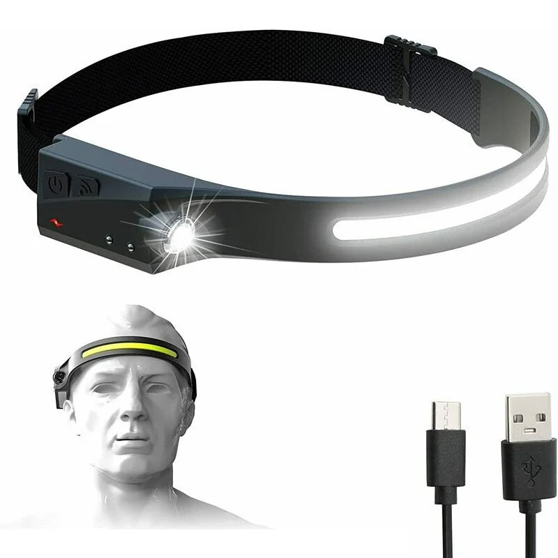 MG Headlamp čelovka 1200mAh 350lm, čierna
