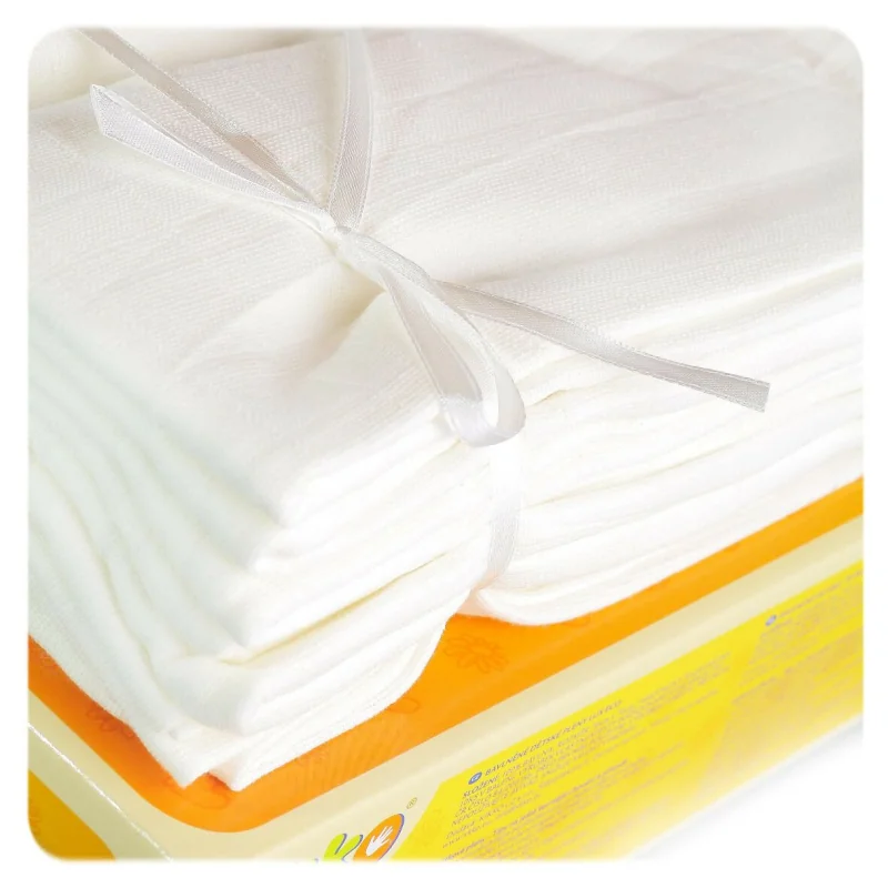 XKKO LUX ECO vysokogramážne bavlnené plienky 80x80  nebielené - 10ks 