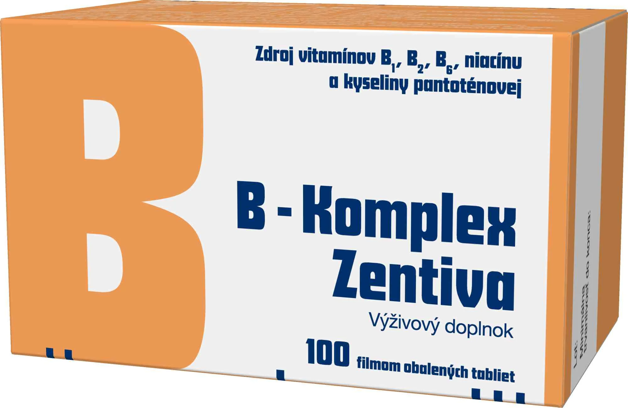 B-Komplex Zentiva 100 tbl 1×100 tbl, vitamín B