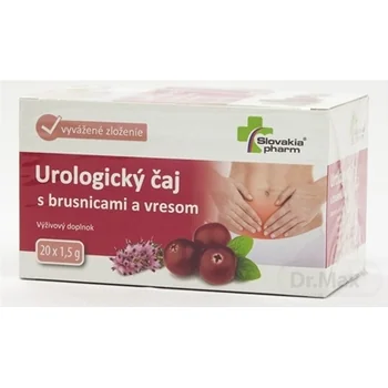 Slovakiapharm Urologický čaj s brusnicami a vresom 20×1,5 g, bylinný čaj