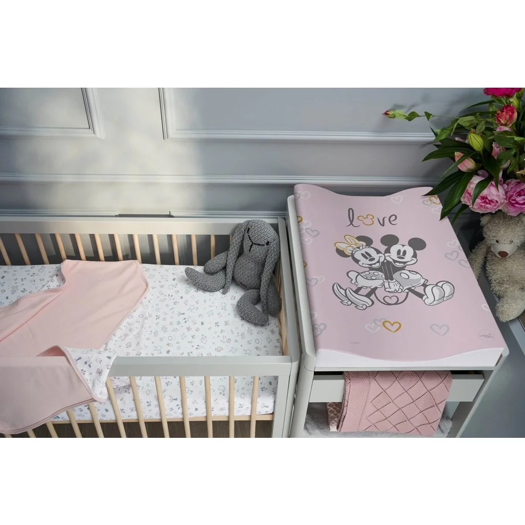 Podložka prebaľovacia mäkká COSY (50x70) Disney Minnie&Mickey Pink