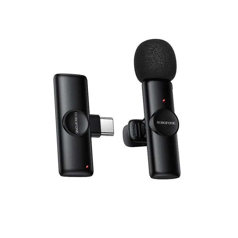 Borofone BFK16 bezdrôtový lavalier mikrofón USB-C, čierny