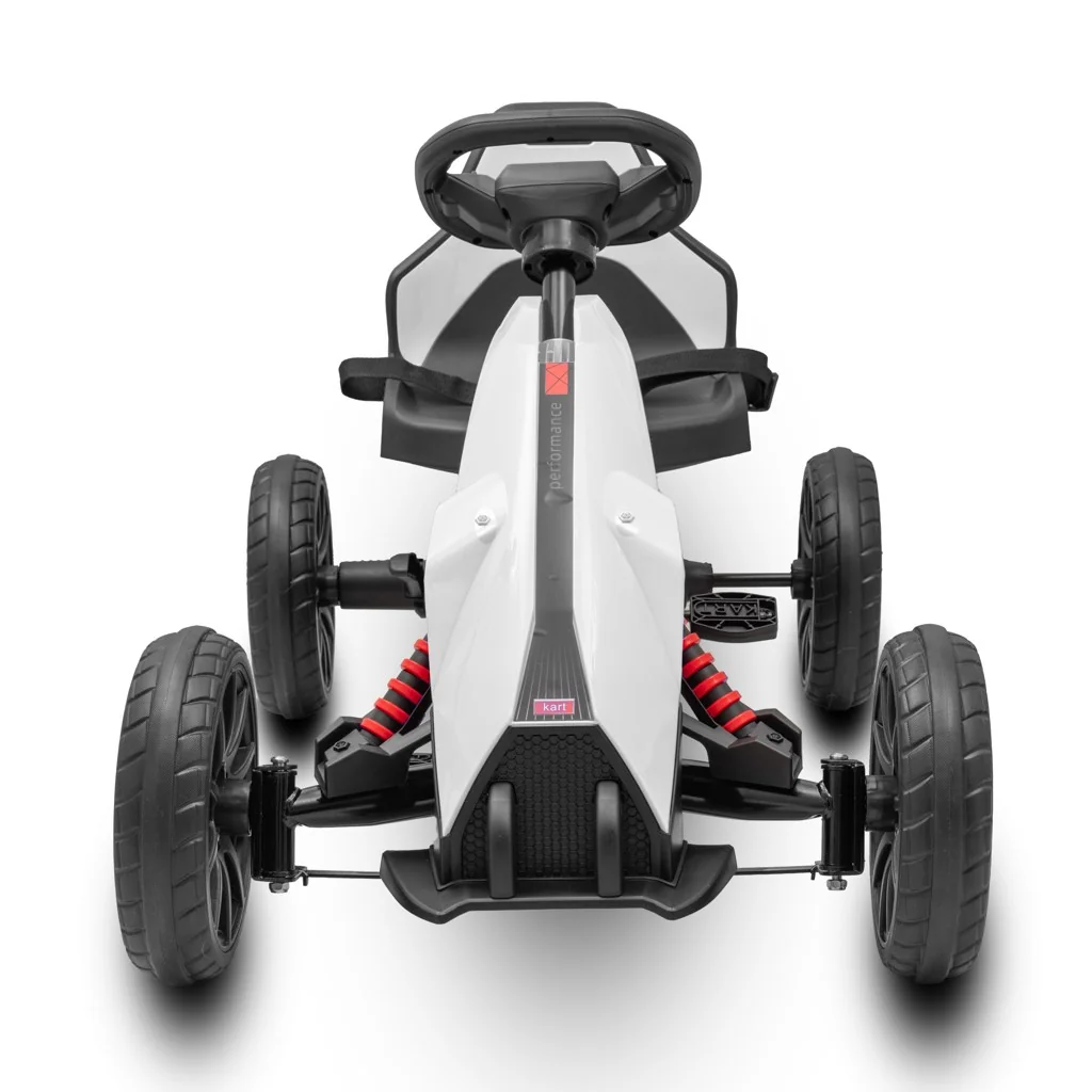 Detská šliapacia motokára Go-kart Speedster biela