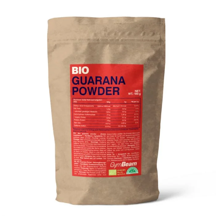 Gymbeam bio guarana prášok 100 g 1×100 g, bio guarana prášok