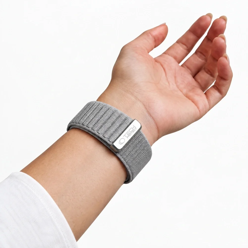 Tech-Protect Nylon Loop remienok na Apple Watch 44/45/46/49mm, light grey