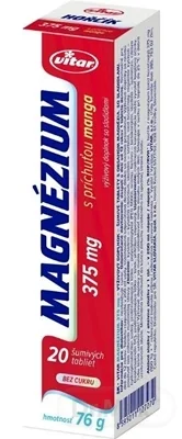 VITAR MAGNÉZIUM 375 mg 1×20 tbl, magnézium