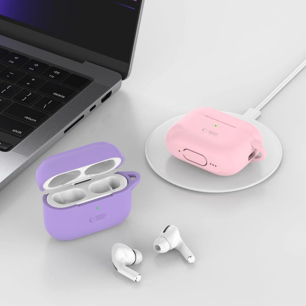 Tech-Protect Silicone Hook puzdro na Apple AirPods Pro 1 / 2, čierne