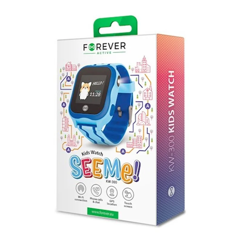 FOREVER smart hodinky kids kw-300 modré gps wifi