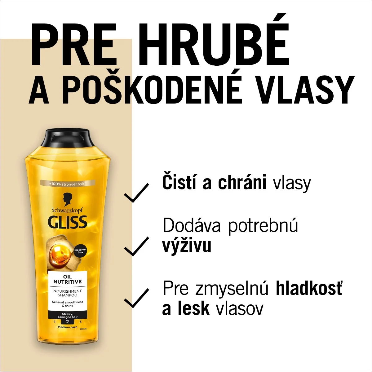 Schwarzkopf Gliss šampón Oil Nutritive 1×400 ml, šampón