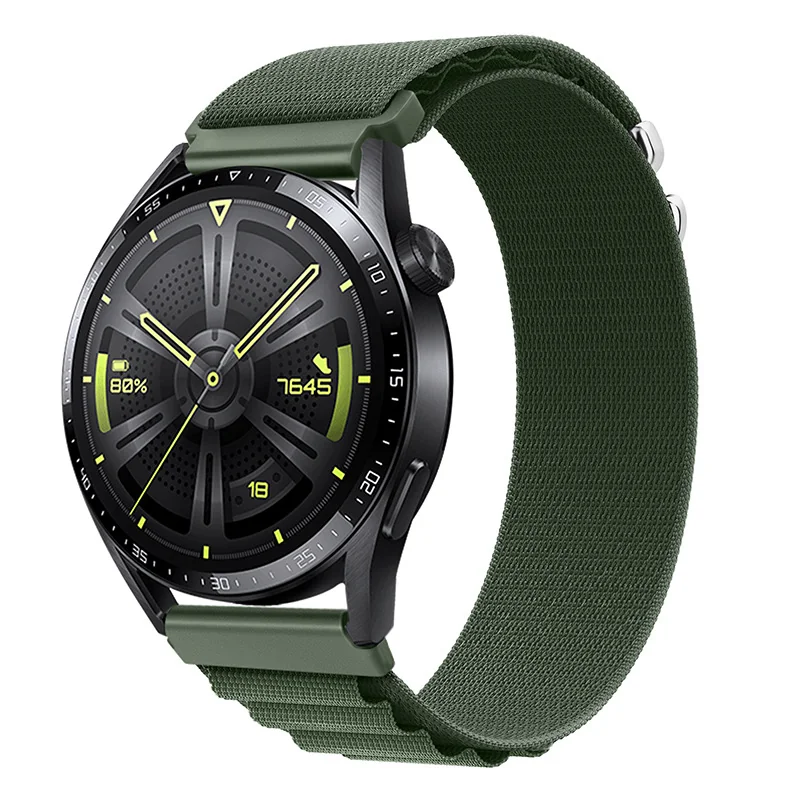 BStrap Nylon Loop remienok na Huawei Watch GT2 Pro green