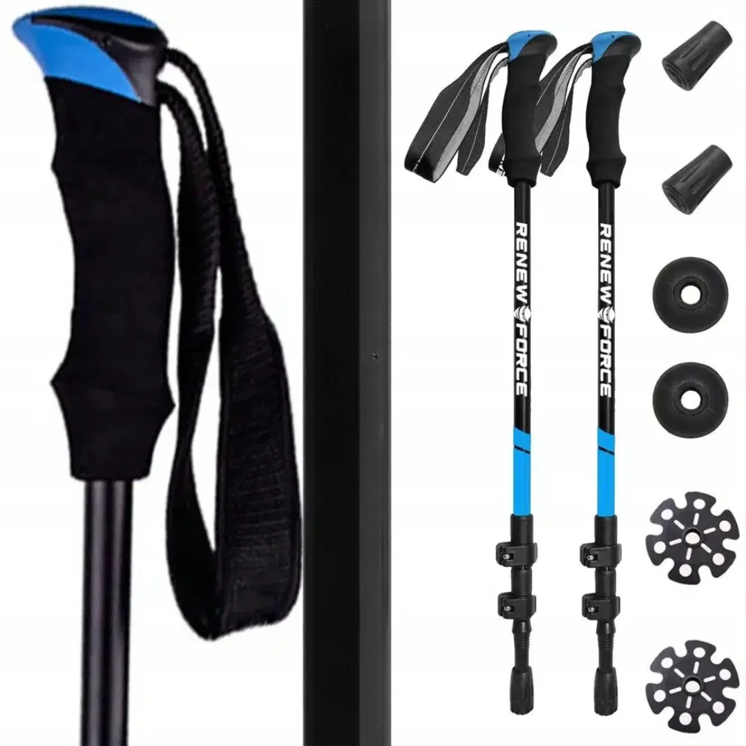 MG Nordic Walking trekingové palice 65 -135 cm, modré