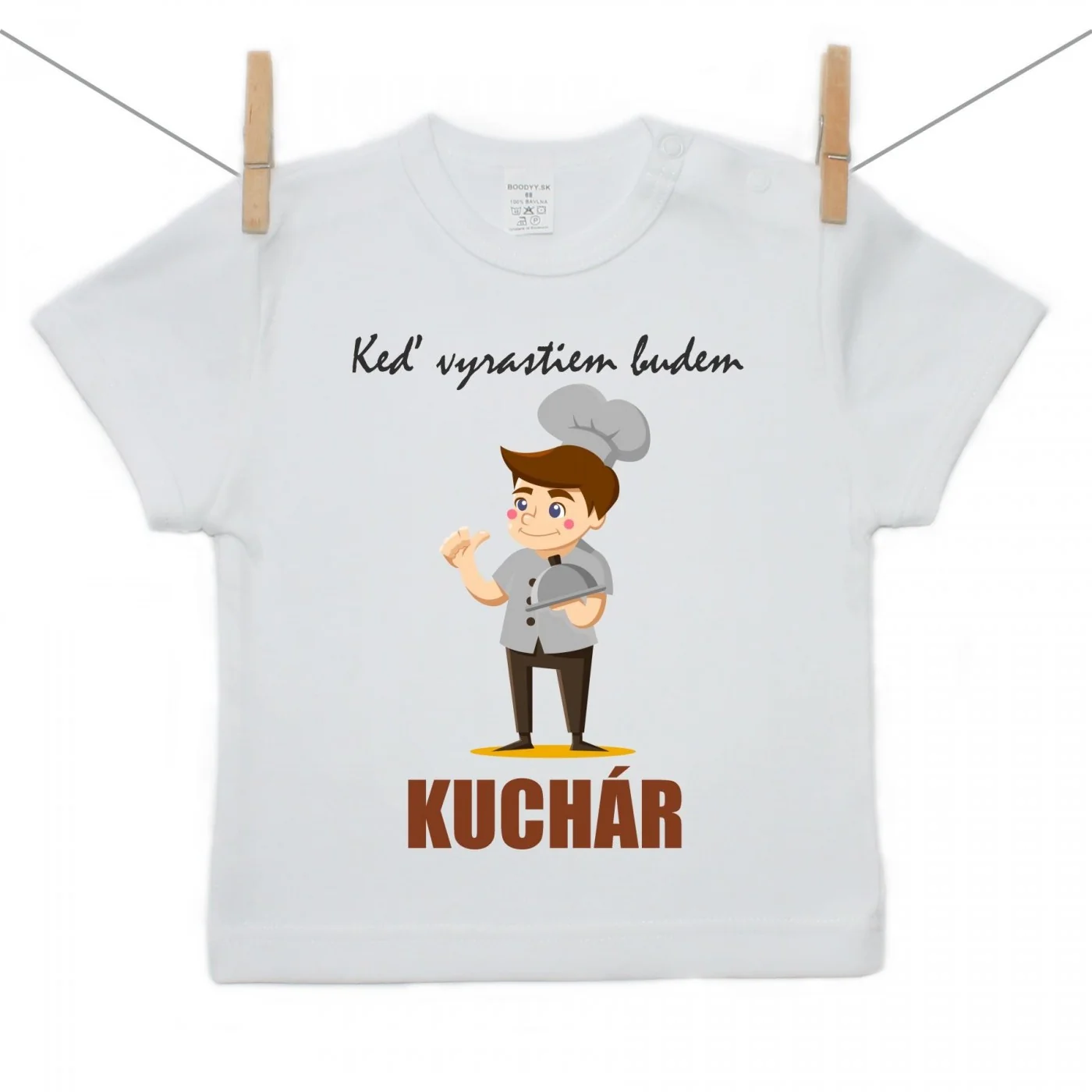 Boodyy Tričko s krátkym rukávom Keď vyrastiem budem kuchár Veľkosť: 86