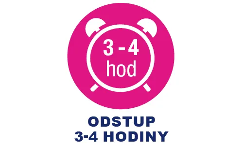 ODSTUP 3-4 HODINY
