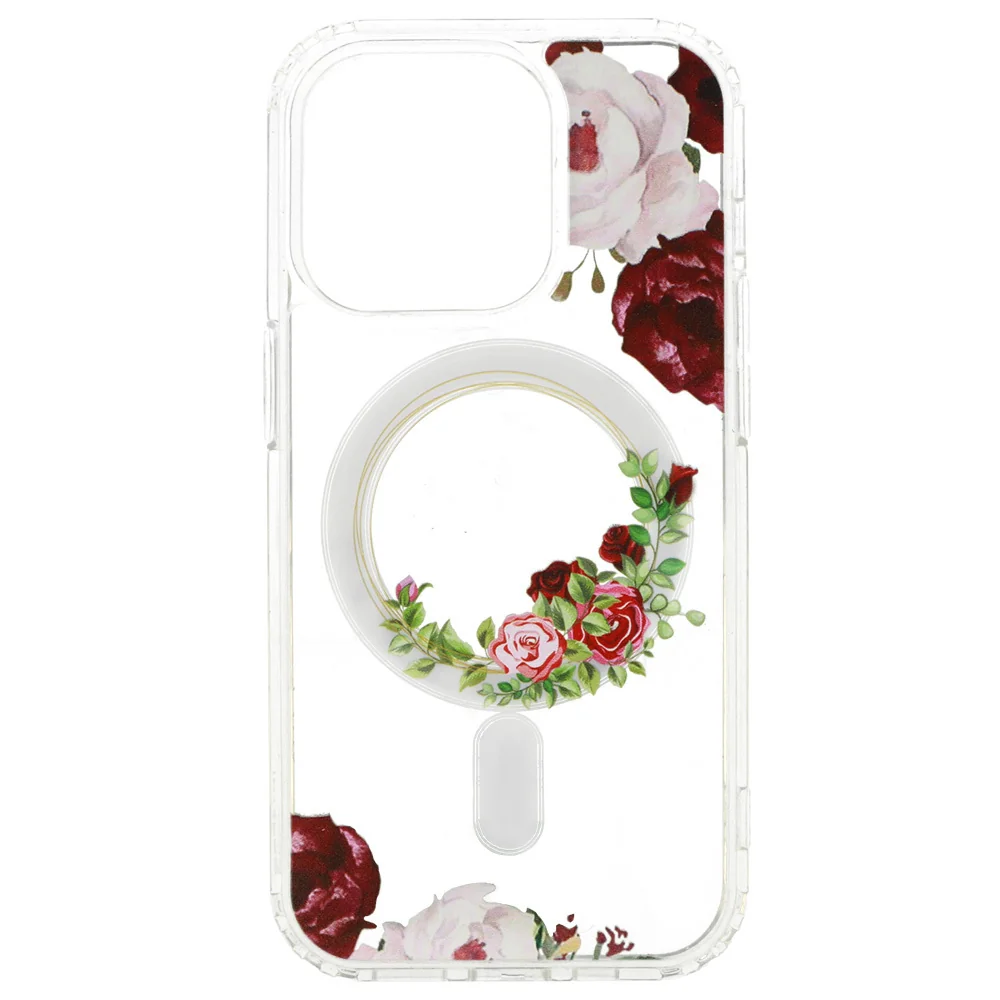 MG Flower MagSafe kryt na iPhone 13 Pro, red flower