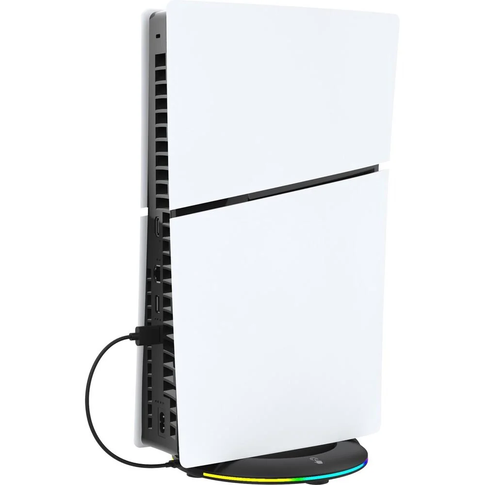 Vertikálny stojan s RGB osvetlením pre PS5 Slim Elegantný dizajn, stabilná konštrukcia