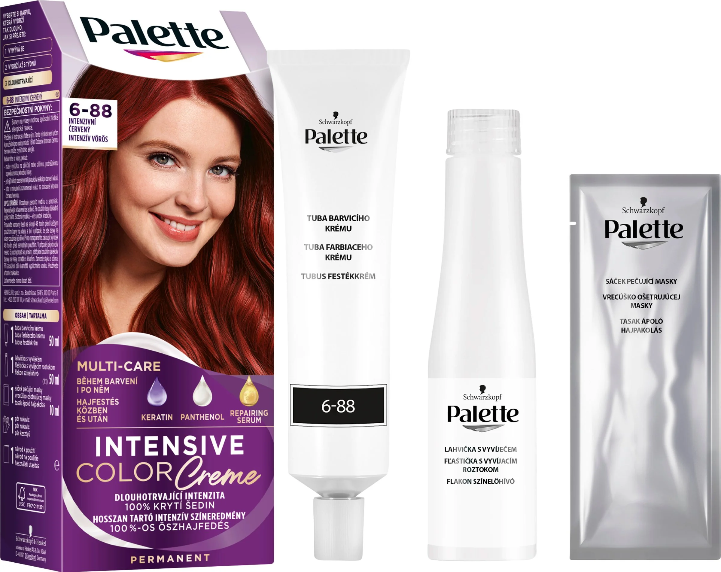 Palette Intensive Color Creme 6-88 Intenzívny červený 1×1 ks, farba na vlasy