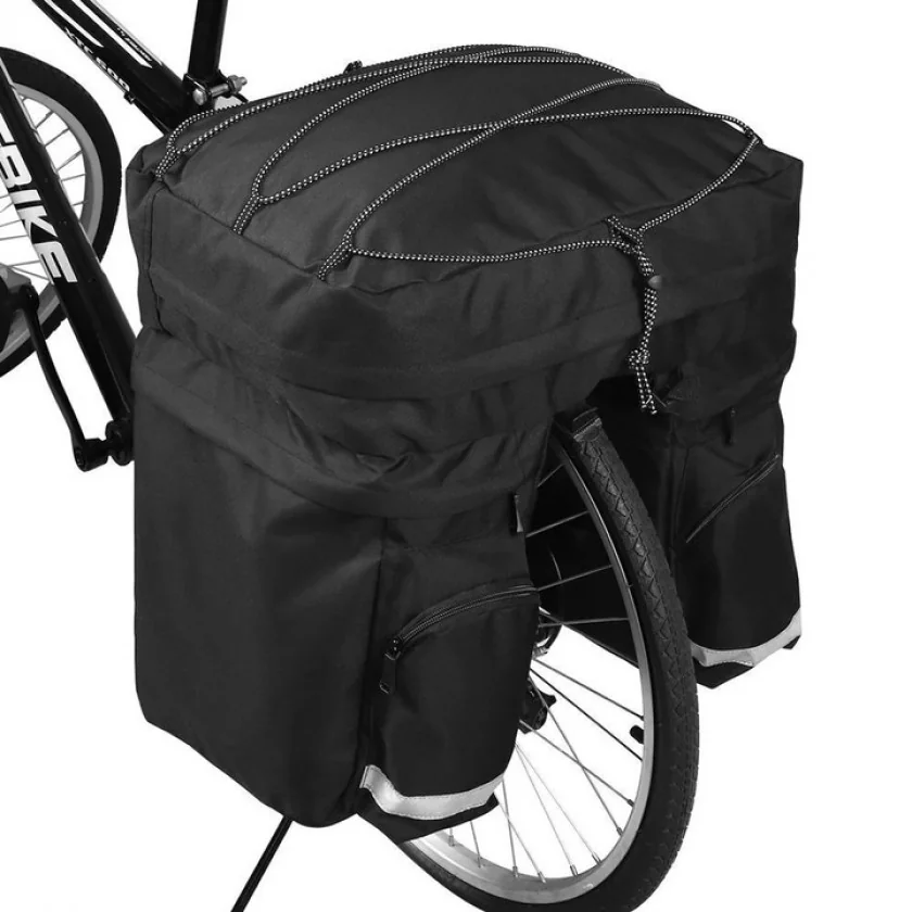 Veľká dvojitá taška na nosič bicykla, 40l