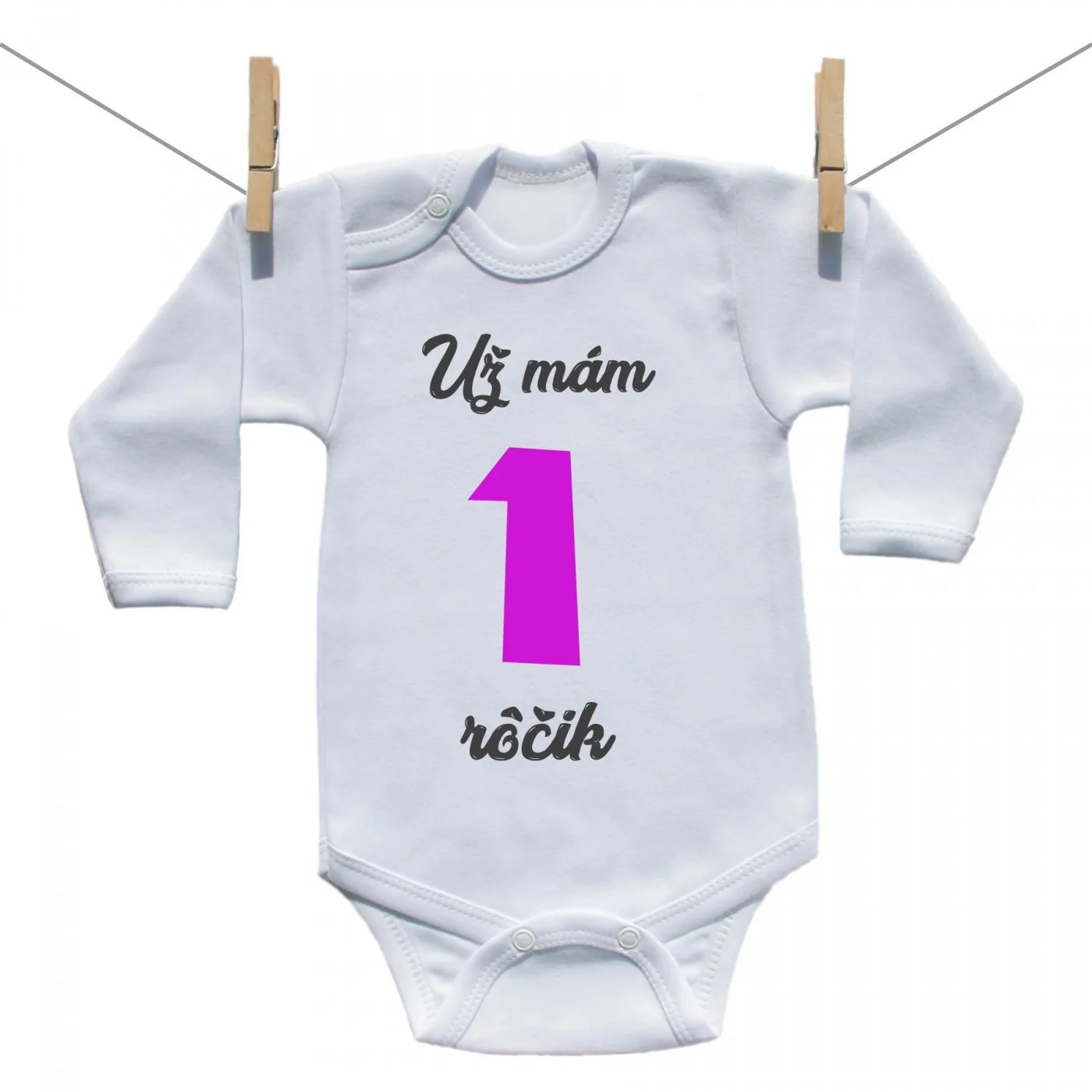 Boodyy Body s dlhým rukávom Už mám 1 rôčik Dievča Veľkosť: 62