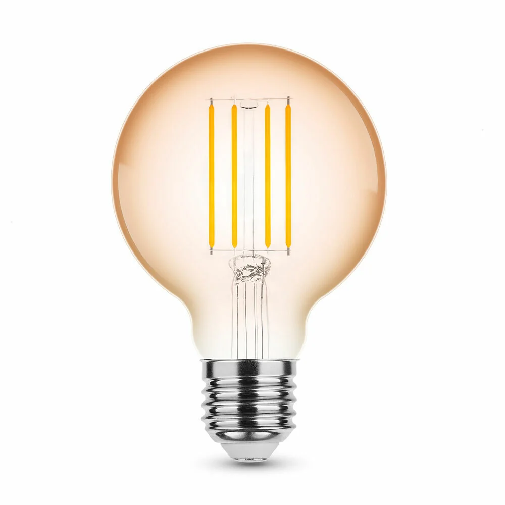 Modee LED Filament Amber Globe G80 4W E27 360 lm, teplá biela (ML-G80FA1800K4WE27)