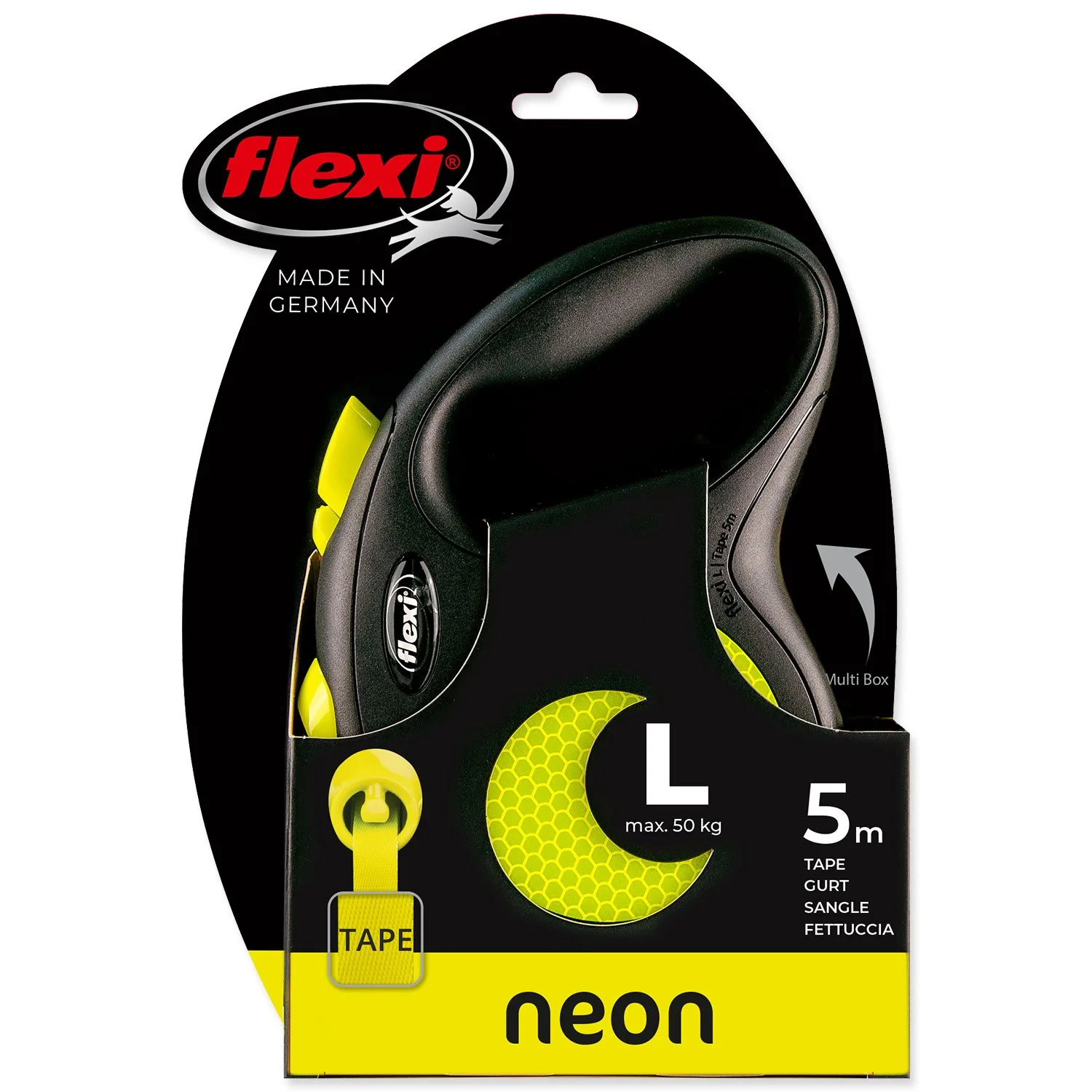 Vodítko Flexi New Neon páska L 5m