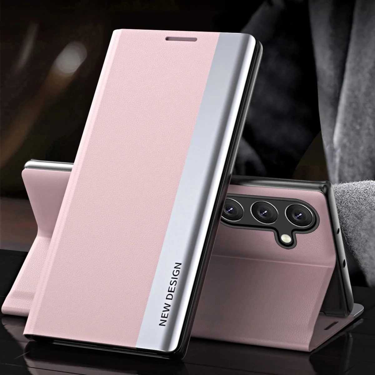 MG Sleep Case Pro knižkové puzdro na Samsung Galaxy S25 Plus, ružové