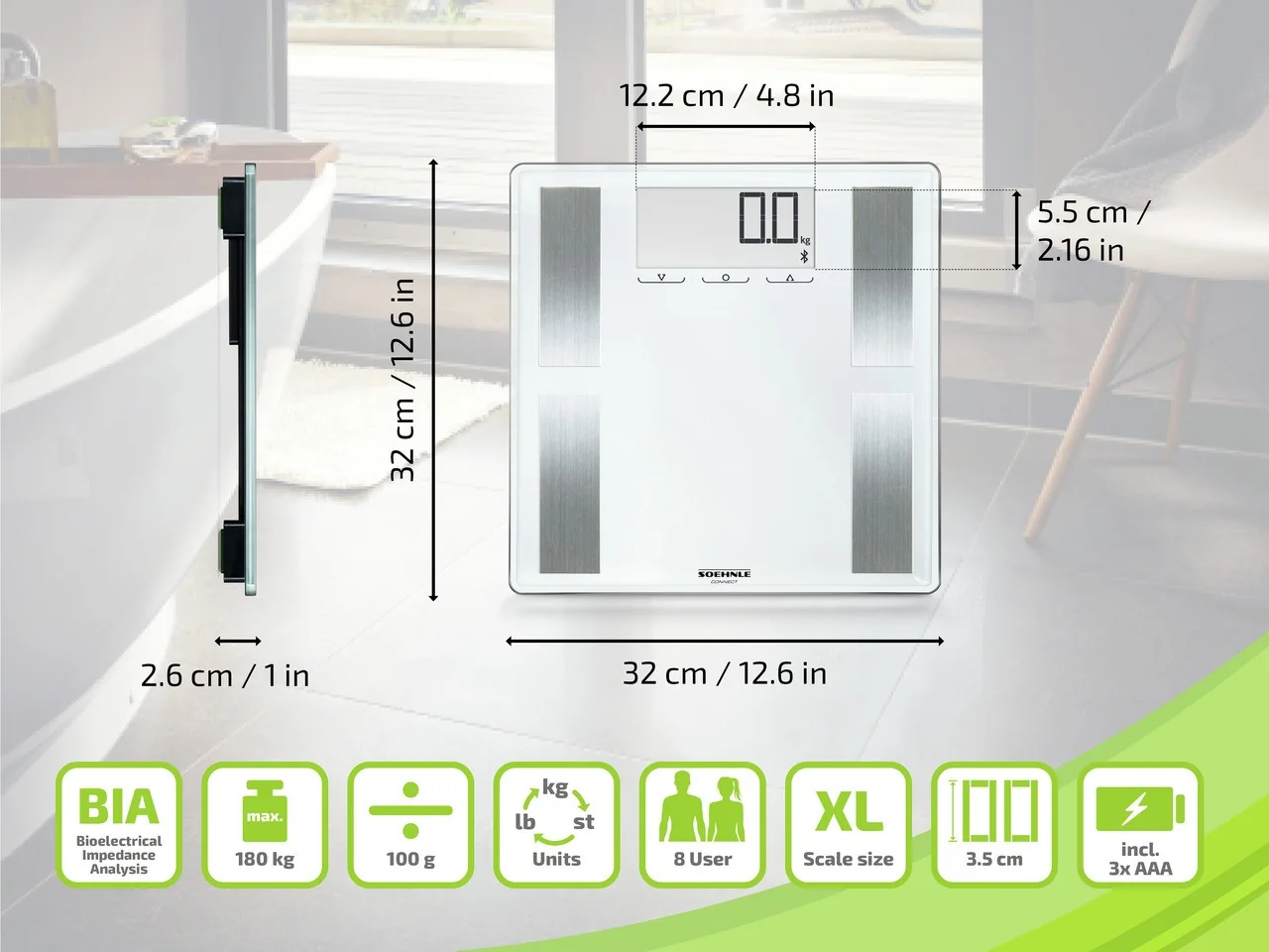 Soehnle Osobná váha Shape Sense Connect 100 1×1 ks, osobná váha