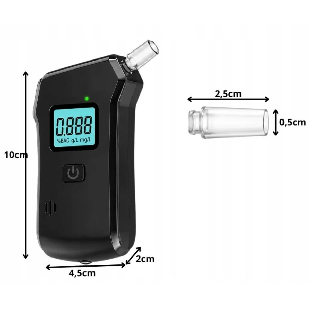 Digitálny alkohol tester s LCD