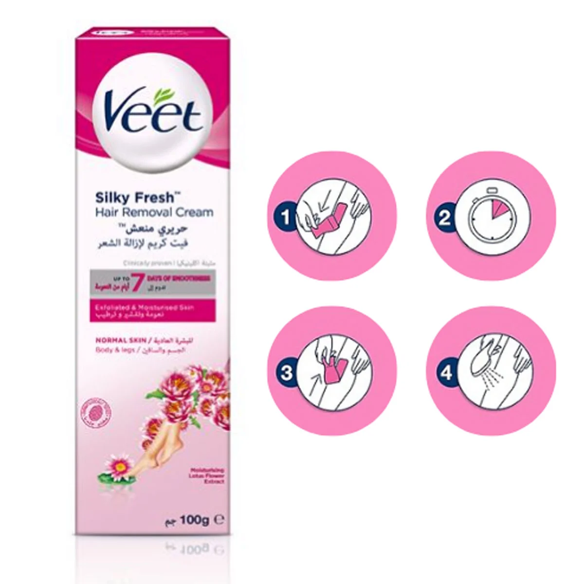 VEET depilačný krém 100ml – normálna pokožka depilačný krém, 1x100ml