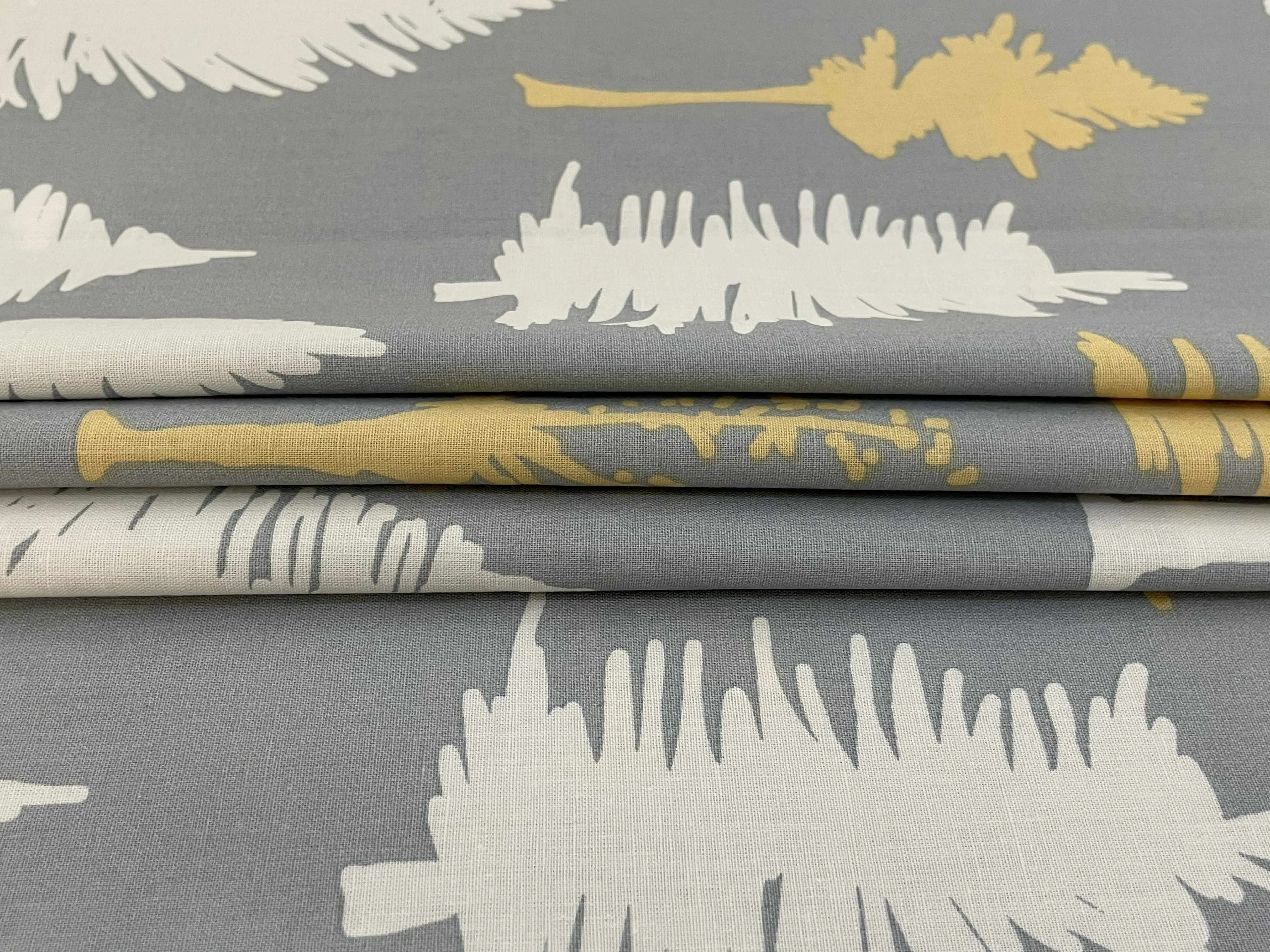 Vianočné Bavlnené Obliečky Stromčeky Šedé 140X200, 70X90 Cm