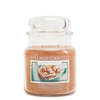 Village Candle Vonná sviečka v skle - Salted Caramel Latté - Latté so slaným karamelom, stredná 1×1 ks, vonná sviečka