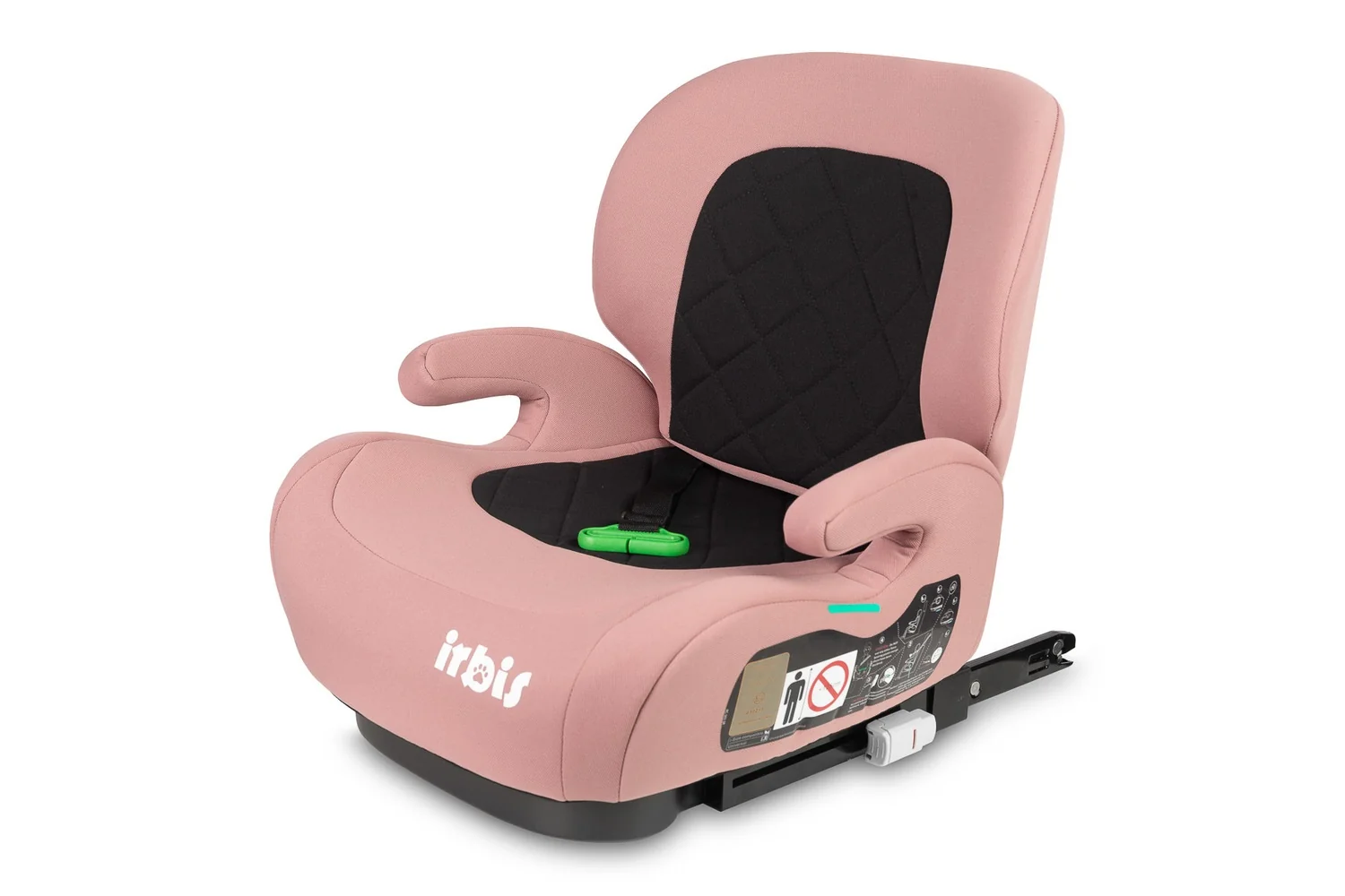 Podsedák, autosedačka Irbis i-Size 125–150 cm s ISOFIX – ruzová