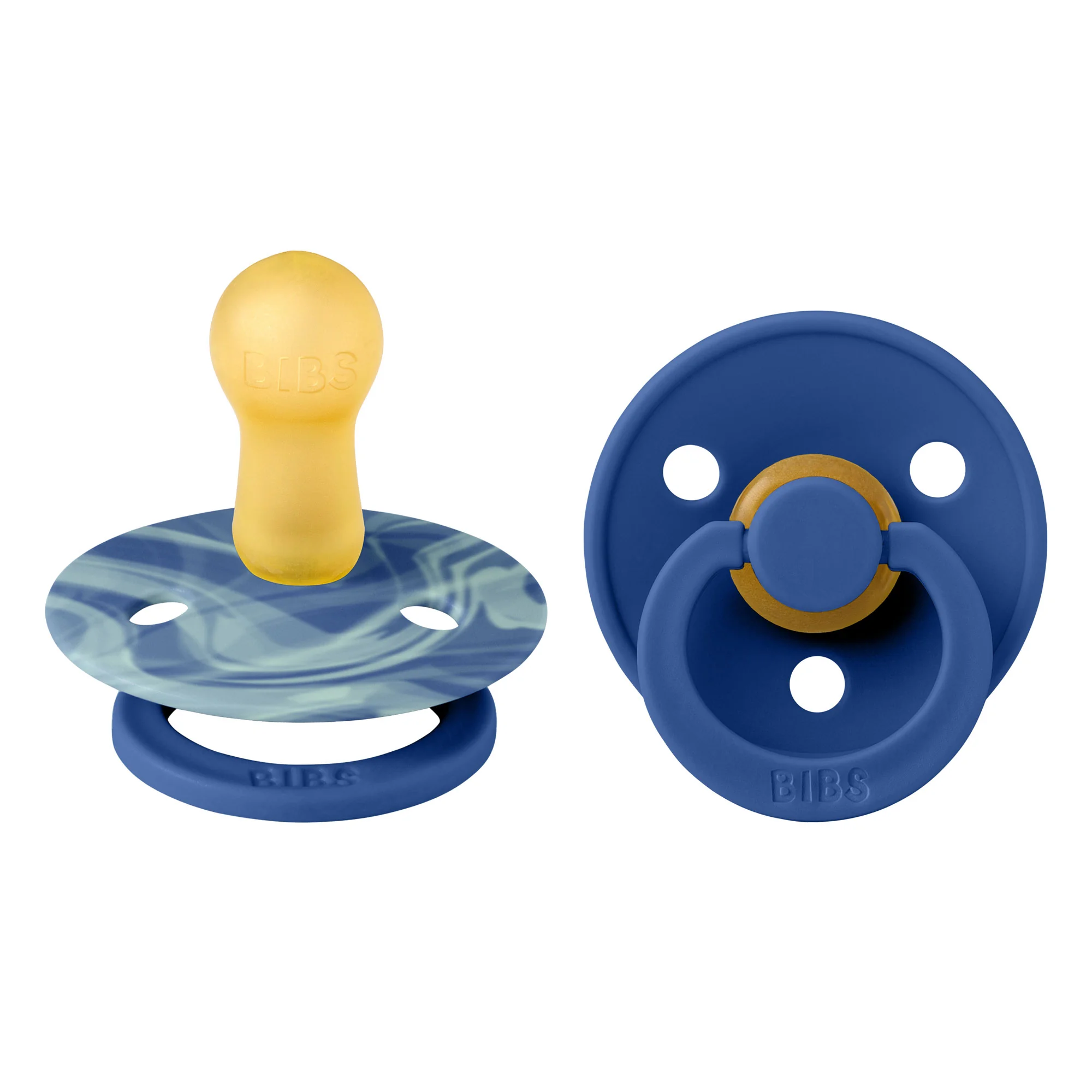 BIBS Colour cumlíky z prírodného kaučuku 2ks veľkosť 1 - Ocean Tie Dye / Cornflower