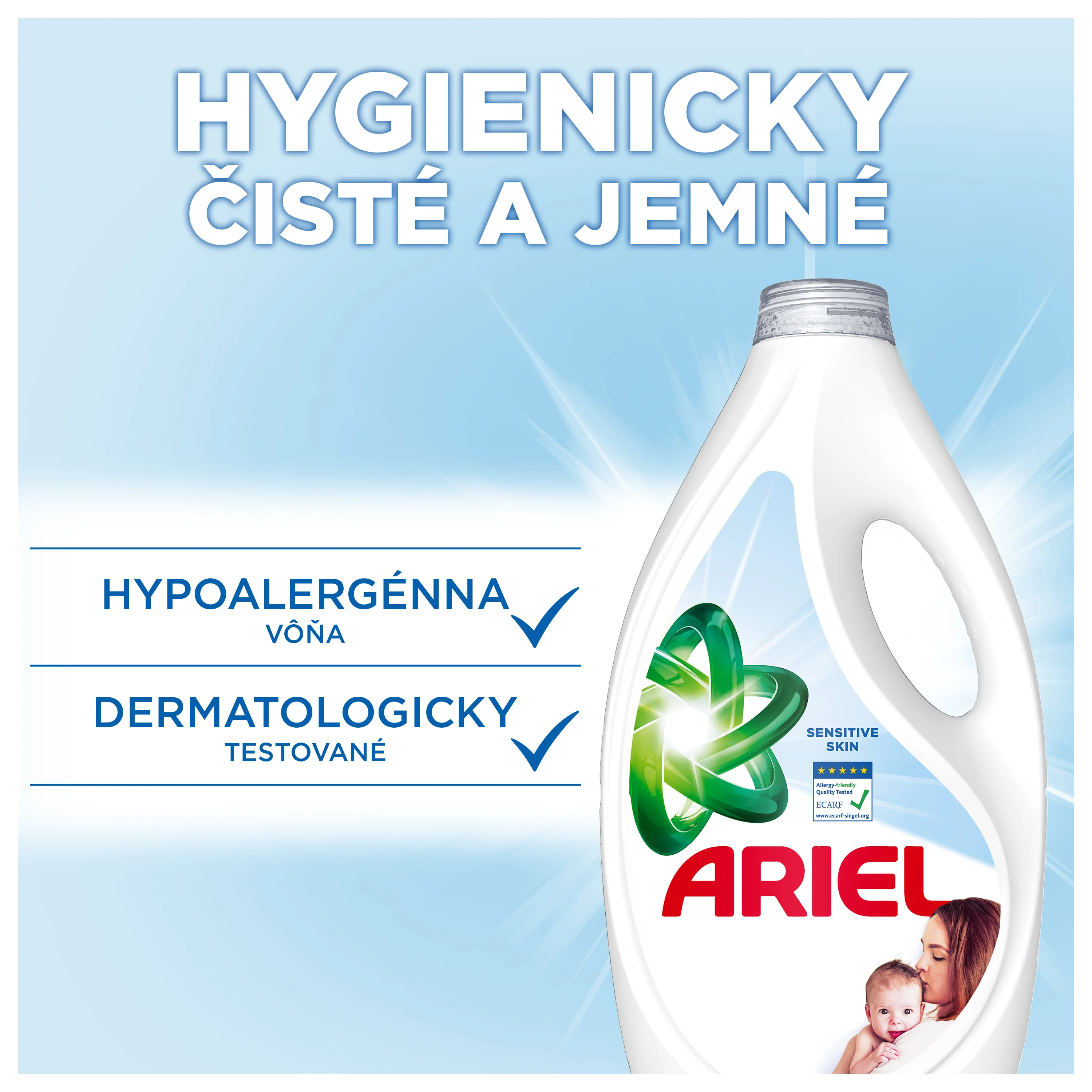 Ariel Sensitive prací gél, 100 praní 4500 ml