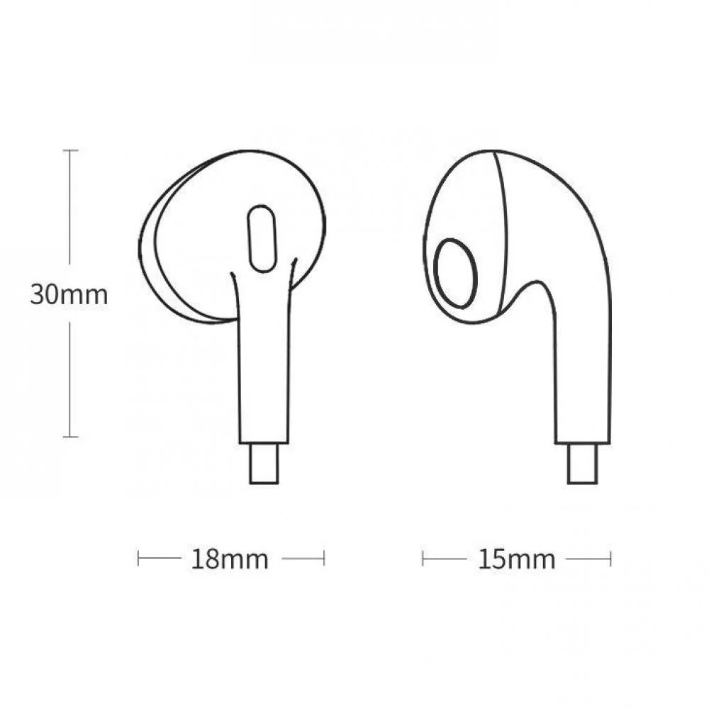 Káblové slúchadlá do uší s USB Type-C a mikrofónom - Biela 1 x 1 kus, moderný dizajn