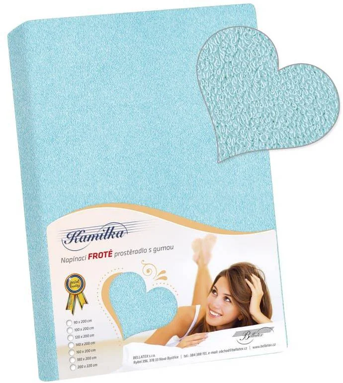 Froté prestieradlo 120x200 027 tyrkysová K10 1×1 ks, posteľná plachta