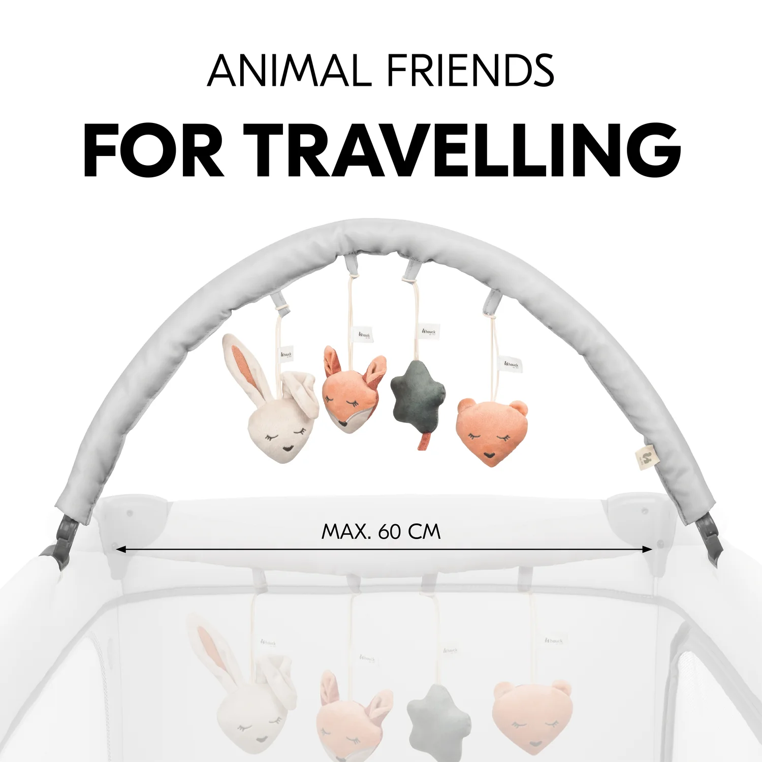 Hauck Travel Bed Mobile Forest hrací oblúk na cestovnú postieľku