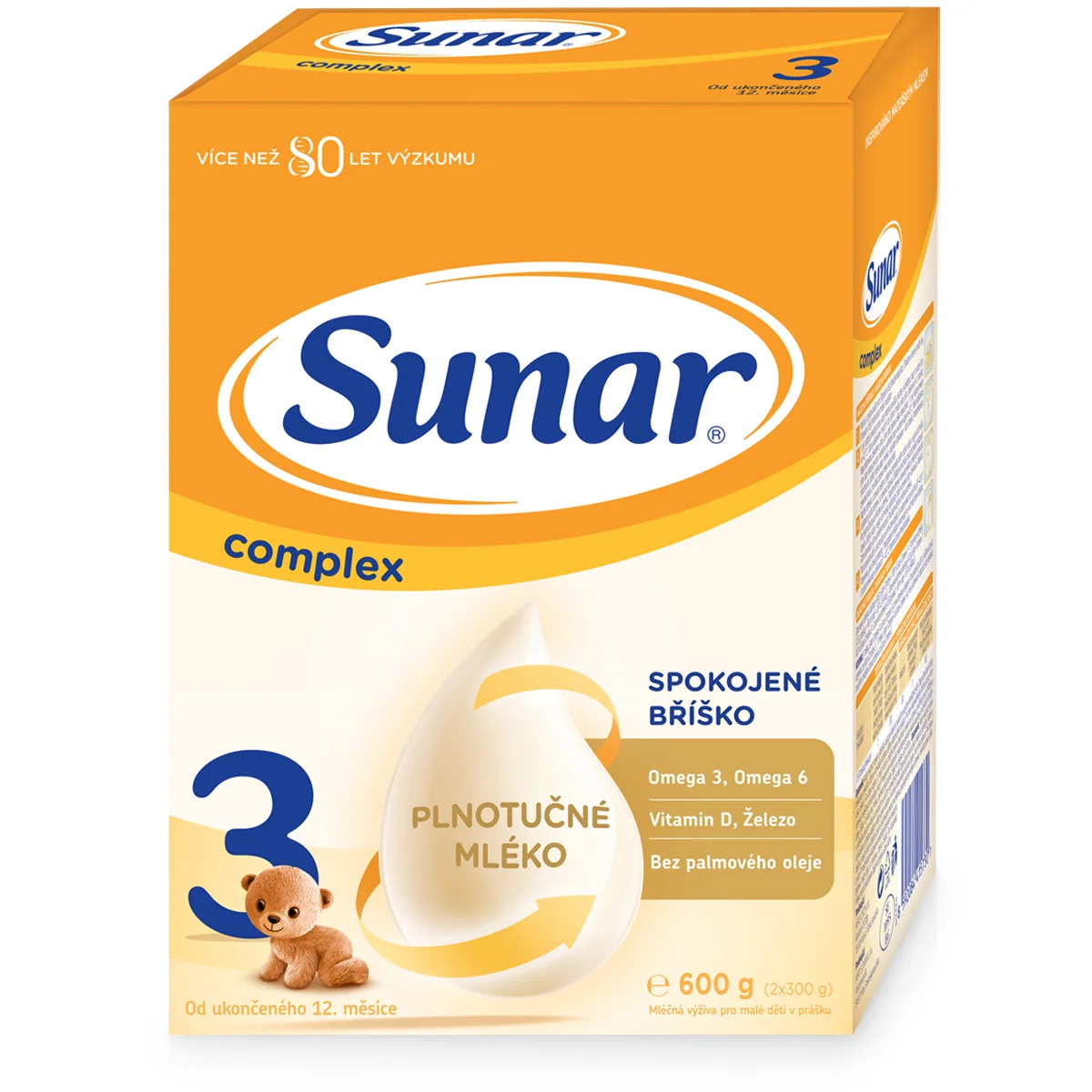 Sunar Complex 3 1×600 g, mliečna výživa, od 12. mesiaca