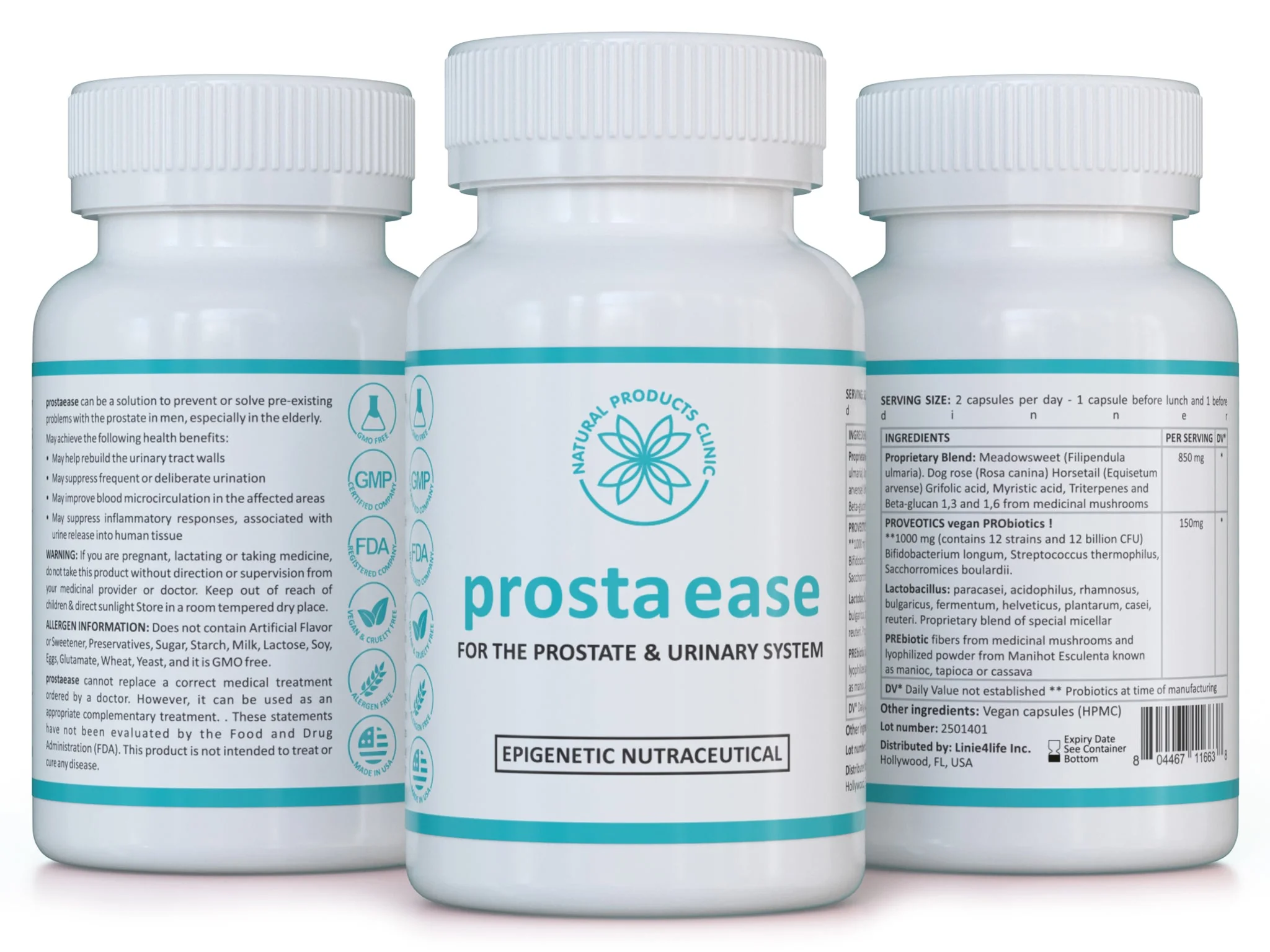 NPC Prosta Ease Podpora prostaty a mužského zdravia 60 kapsúl, medicinálne huby, beta-glukány a probiotiká