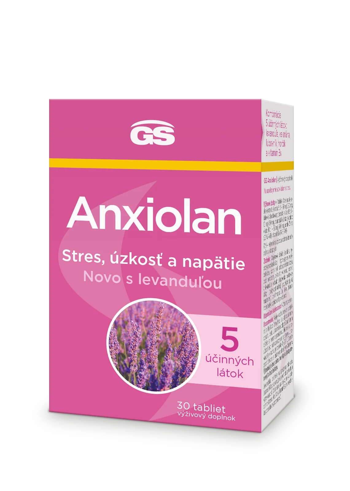 GS Anxiolan s levanduľou 30 tabliet 1×30 tbl, výživový doplnok