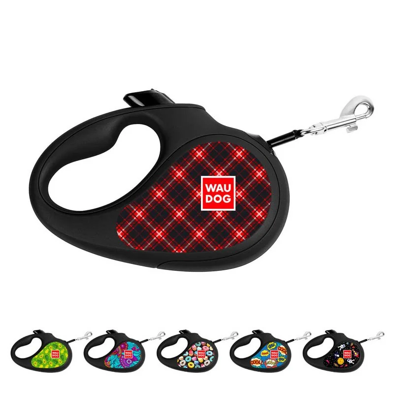 Samonavíjacie vodítko pre psa TARTAN, Veľkosť: XS