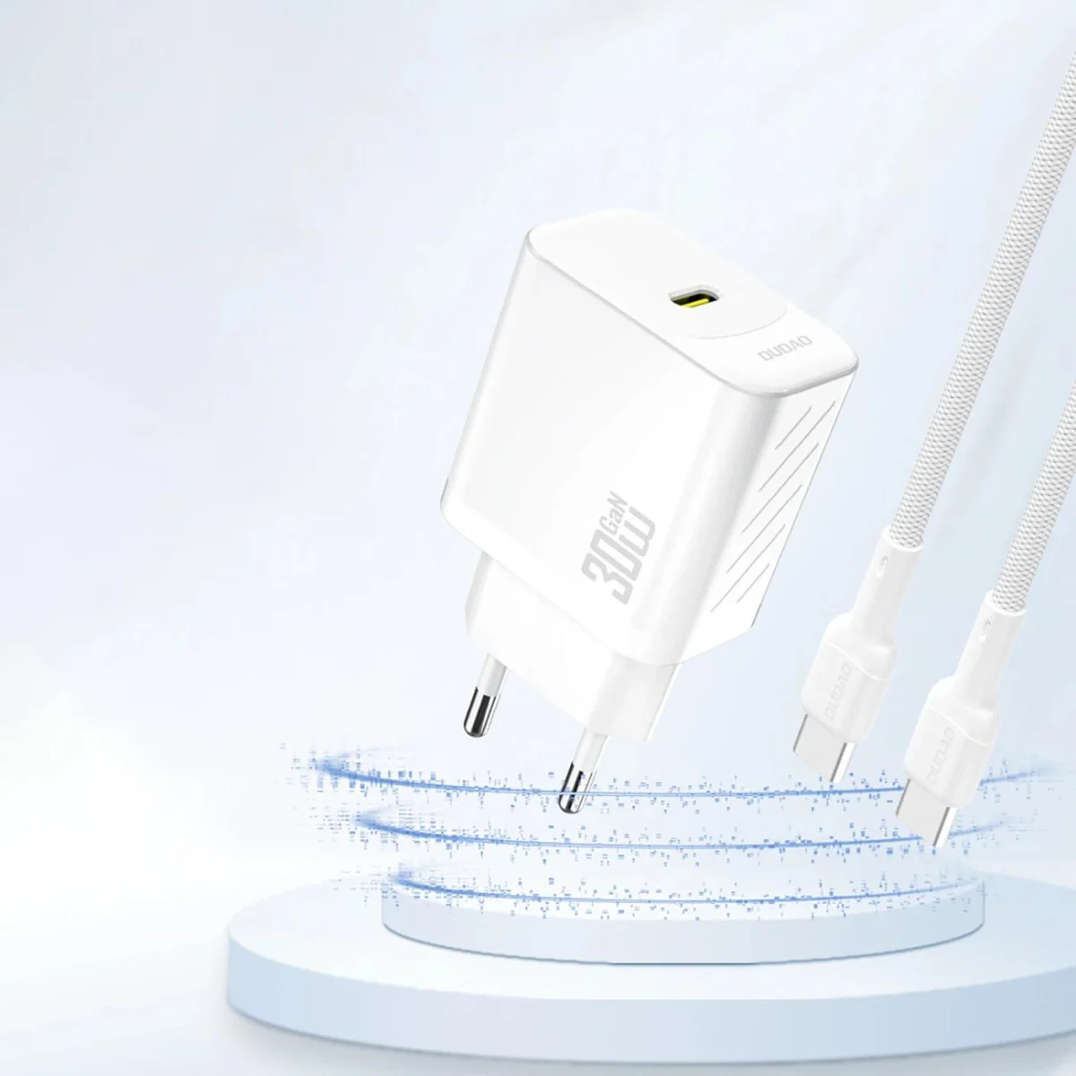 Dudao A27P GaN sieťová nabíjačka USB-C 30W, biela