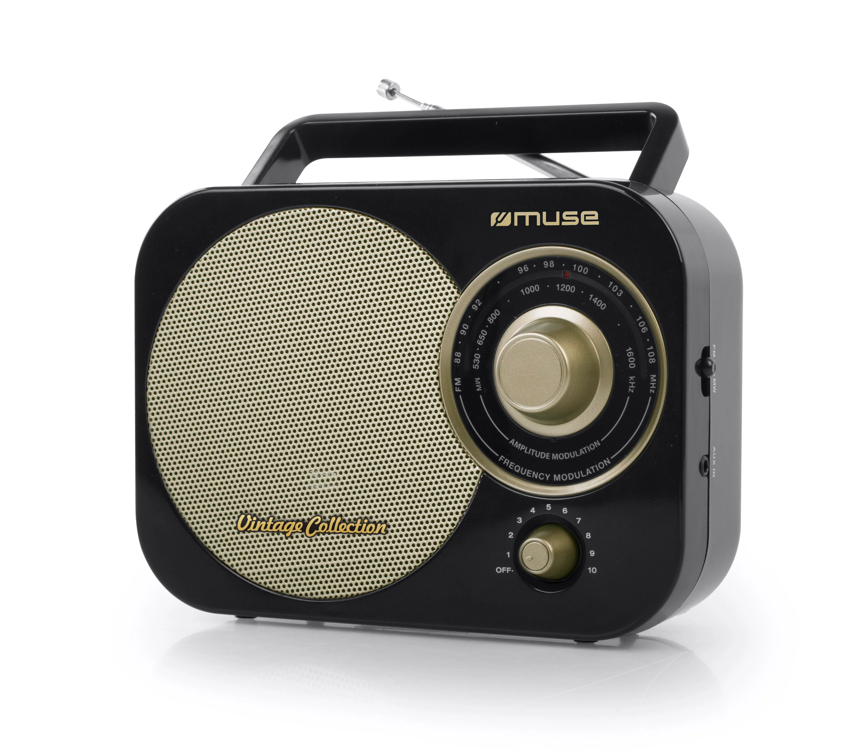 MUSE M-055RB, retro rádioprijímač